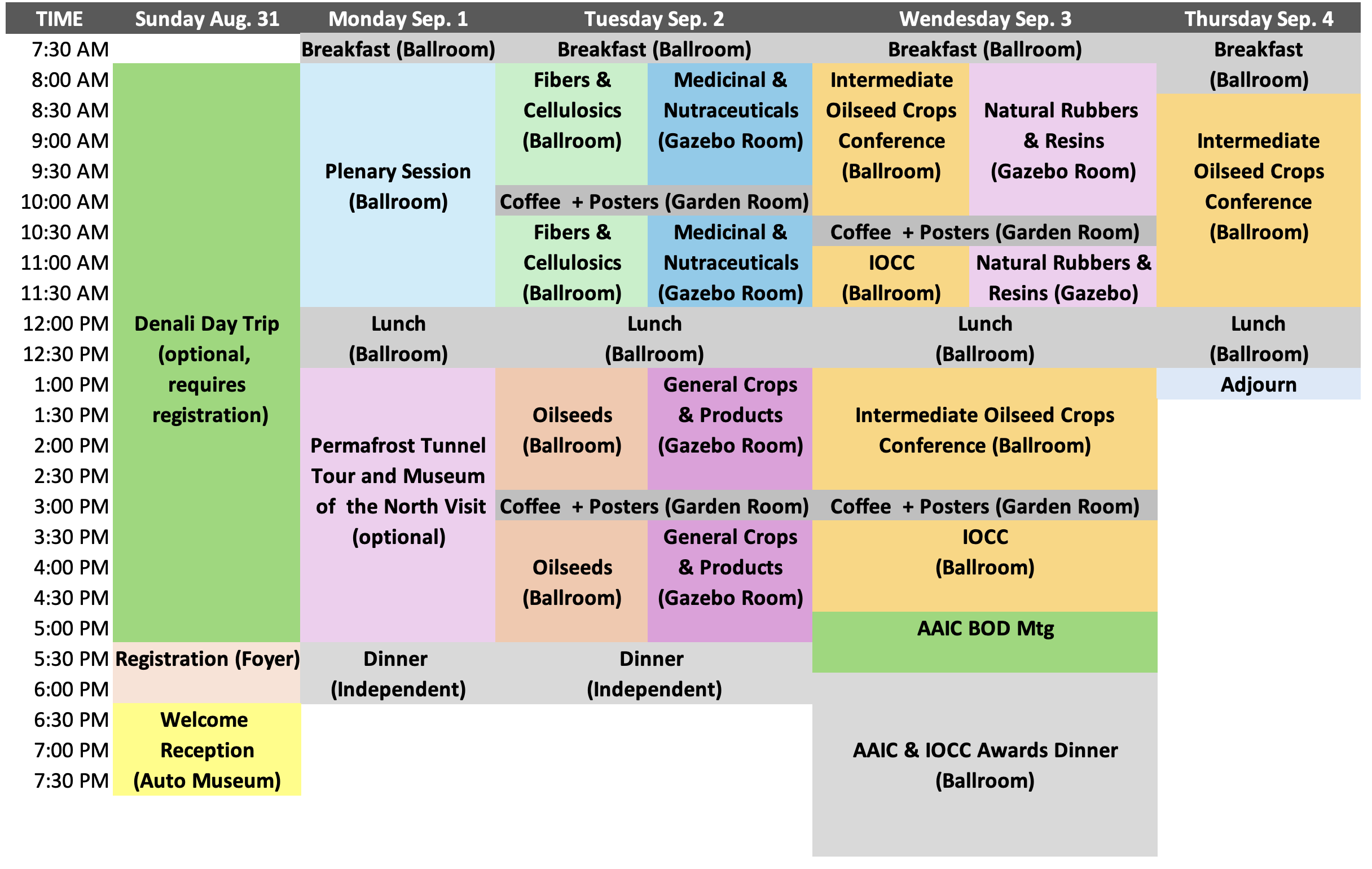 36th AAIC Annual Conference Program Overview