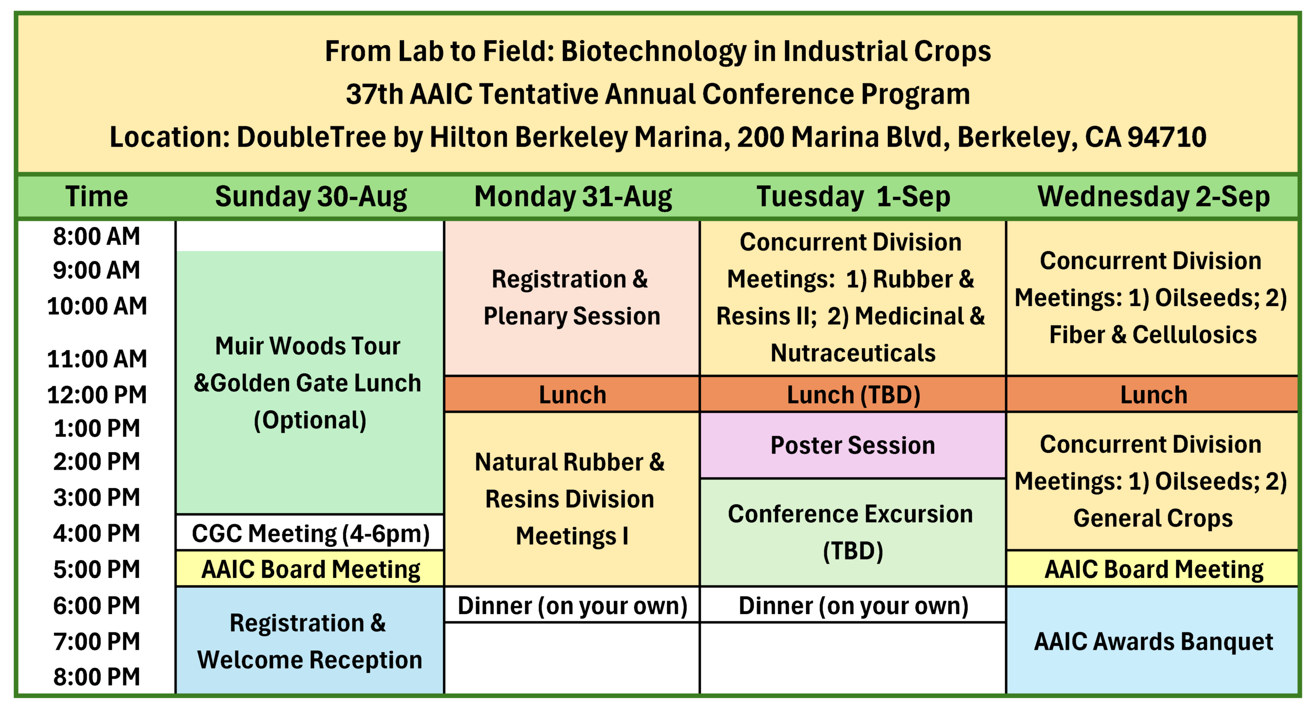 2026 AAIC Program at a glance June 18