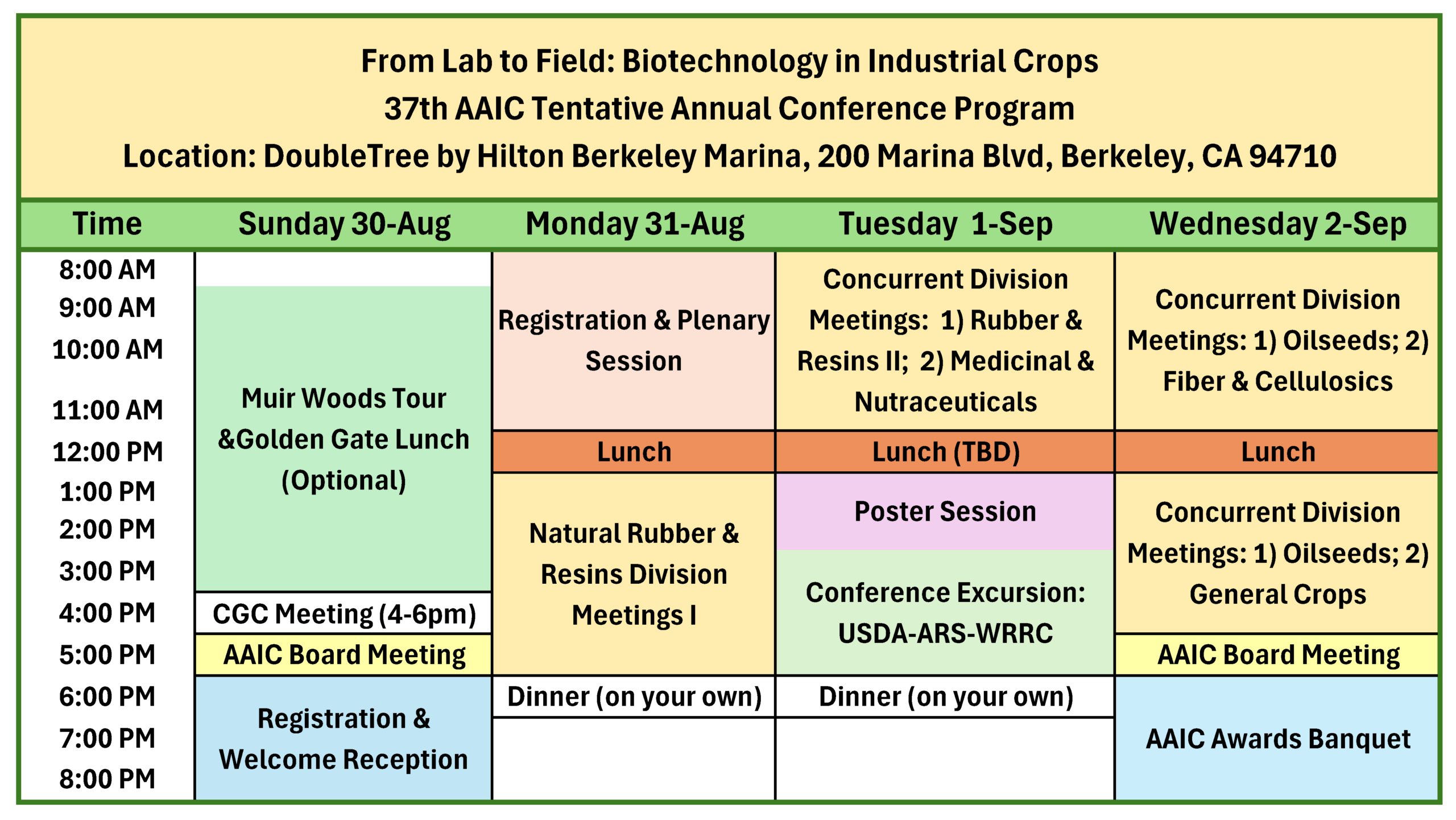 2026 AAIC Program at a glance July 14